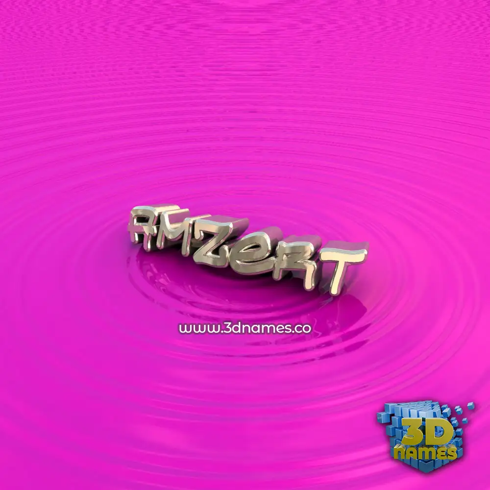 amzert in Pink Graffiti style - 3D name wallpaper