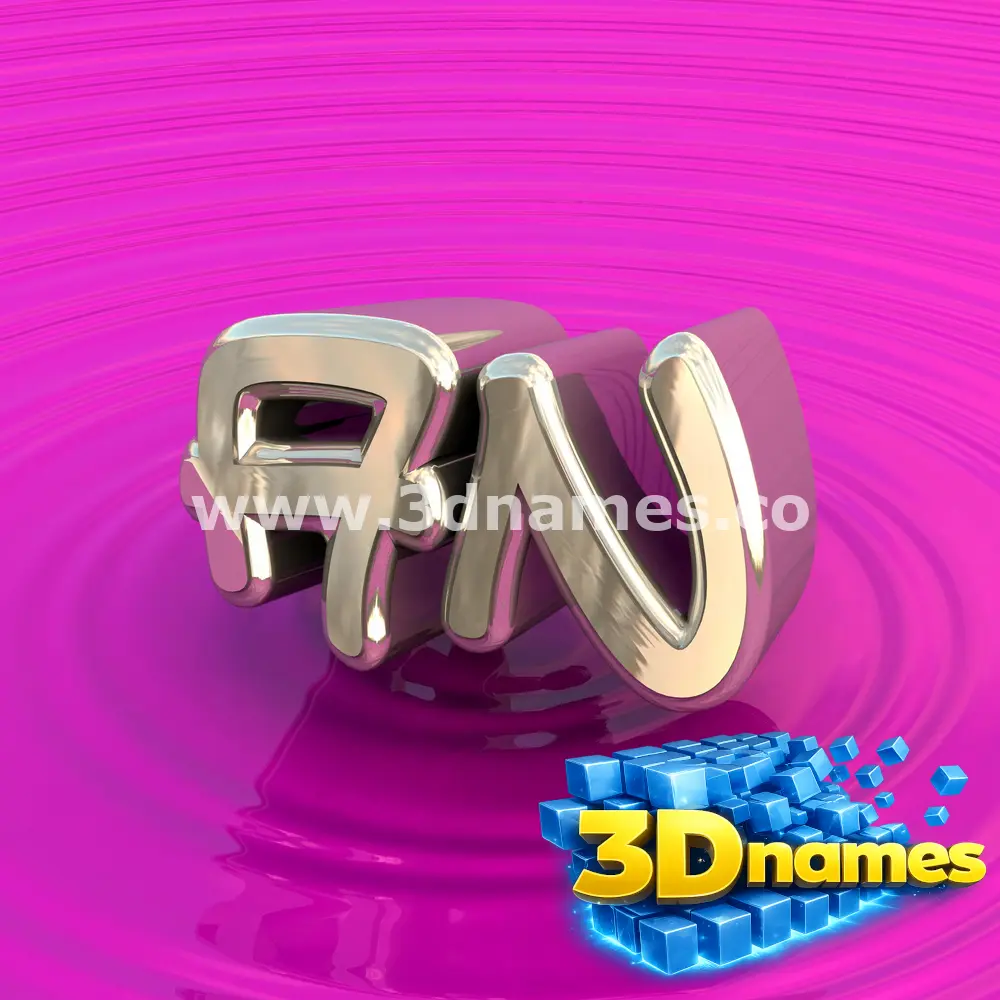 an in Pink Graffiti style - 3D name wallpaper