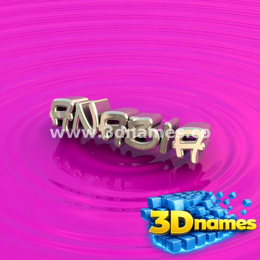 anabia in Pink Graffiti style - 3D name wallpaper