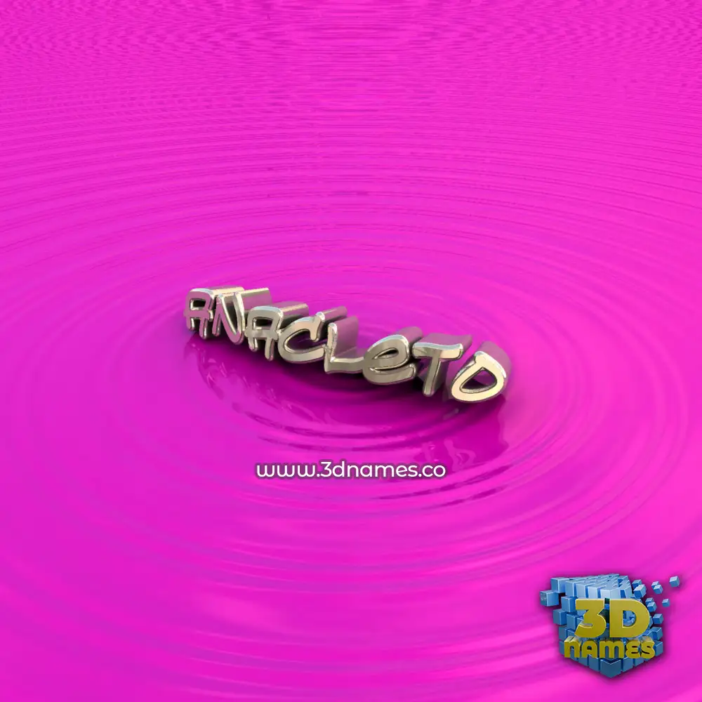 anacleto in Pink Graffiti style - 3D name wallpaper