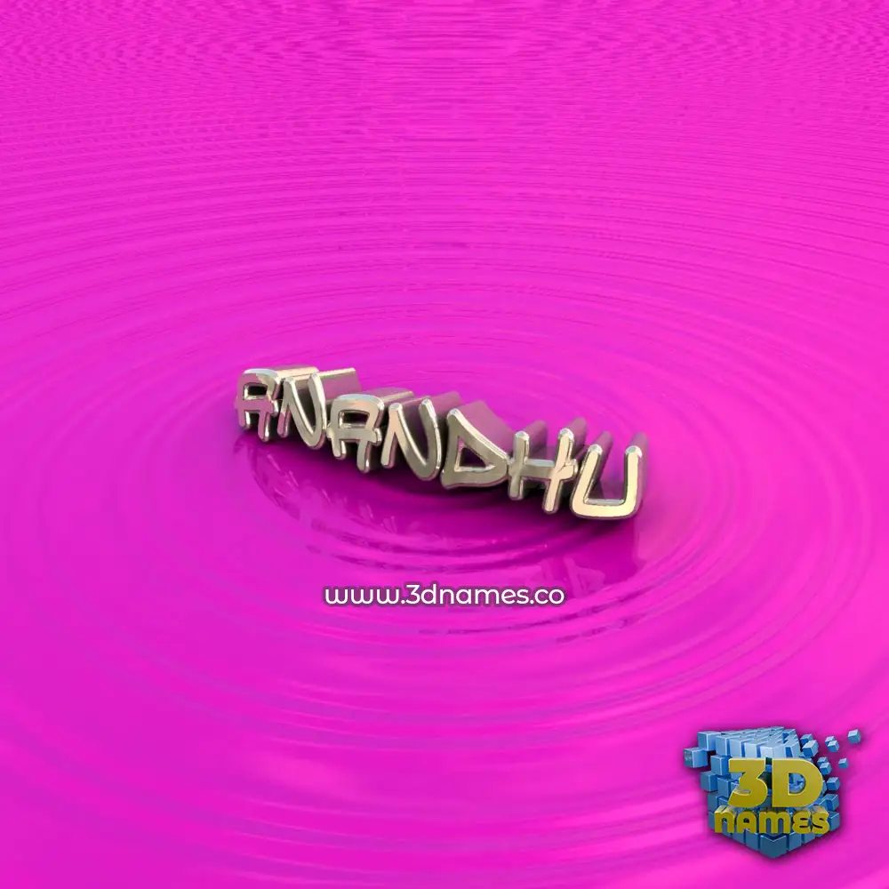 anandhu in Pink Graffiti style - 3D name wallpaper