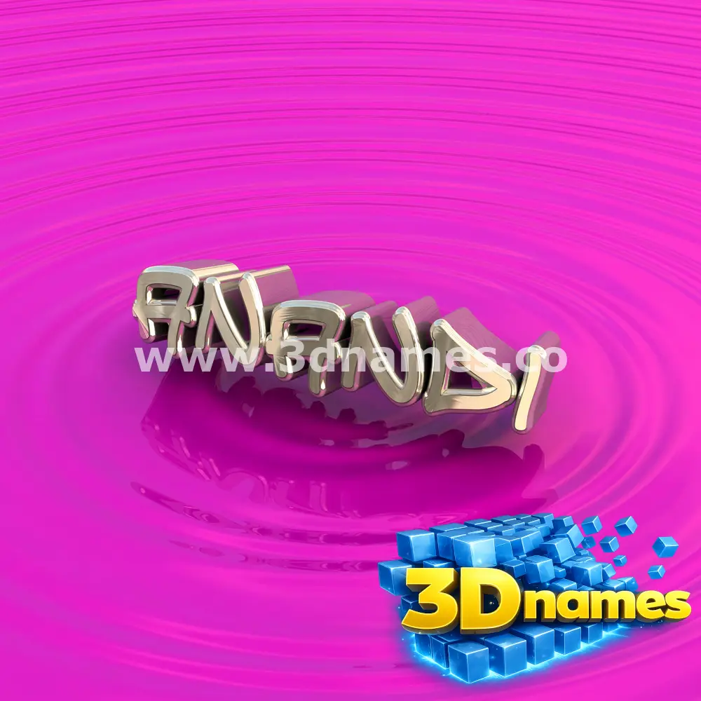 anandi in Pink Graffiti style - 3D name wallpaper