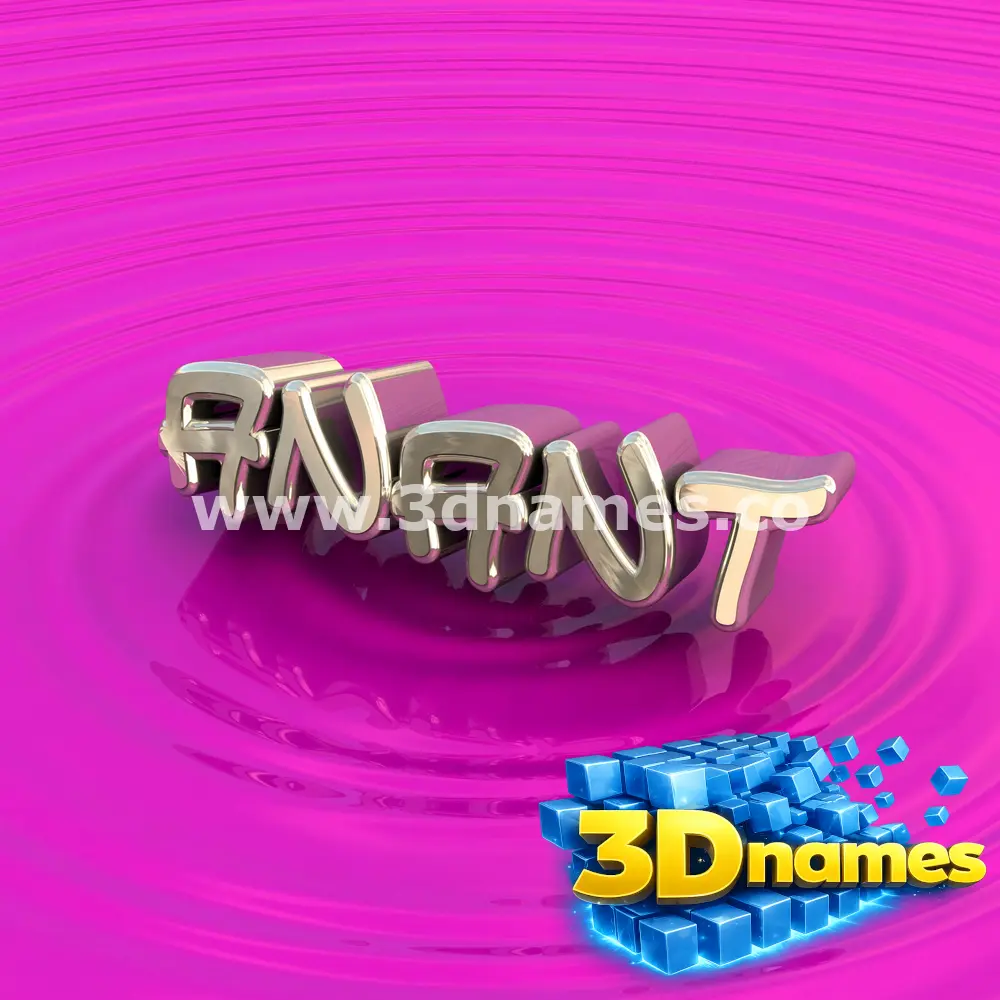anant in Pink Graffiti style - 3D name wallpaper