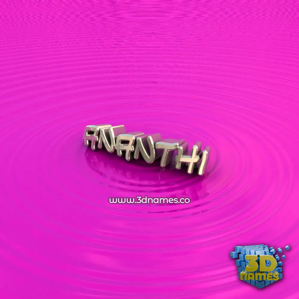 ananthi in Pink Graffiti style - 3D name wallpaper