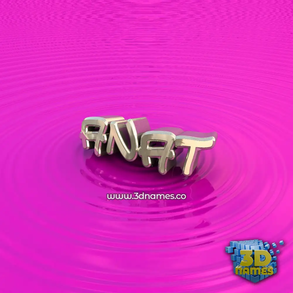 anat in Pink Graffiti style - 3D name wallpaper
