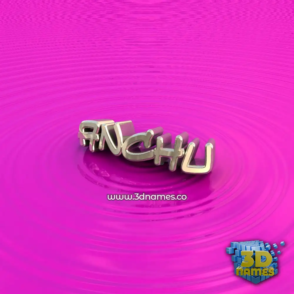 anchu in Pink Graffiti style - 3D name wallpaper