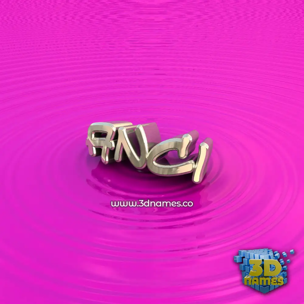 anci in Pink Graffiti style - 3D name wallpaper
