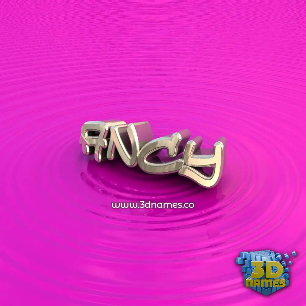 ancy in Pink Graffiti style - 3D name wallpaper