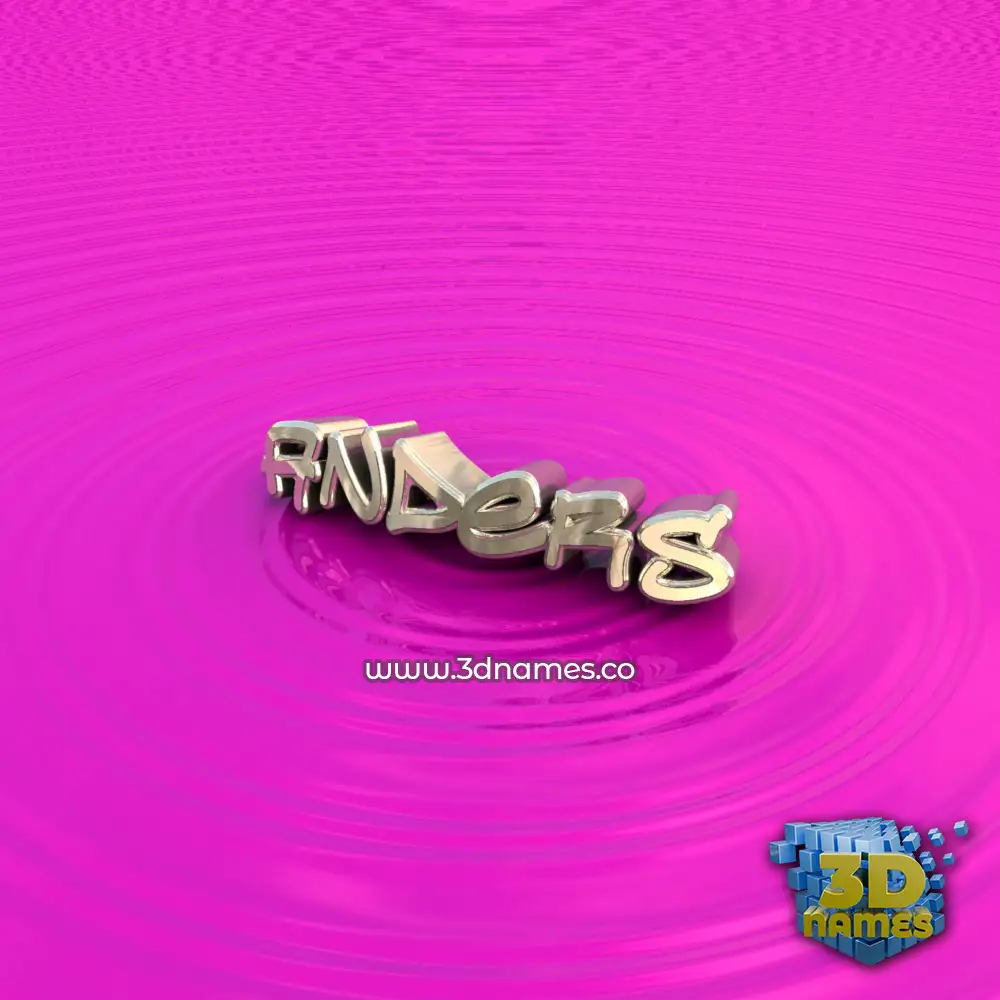 anders in Pink Graffiti style - 3D name wallpaper