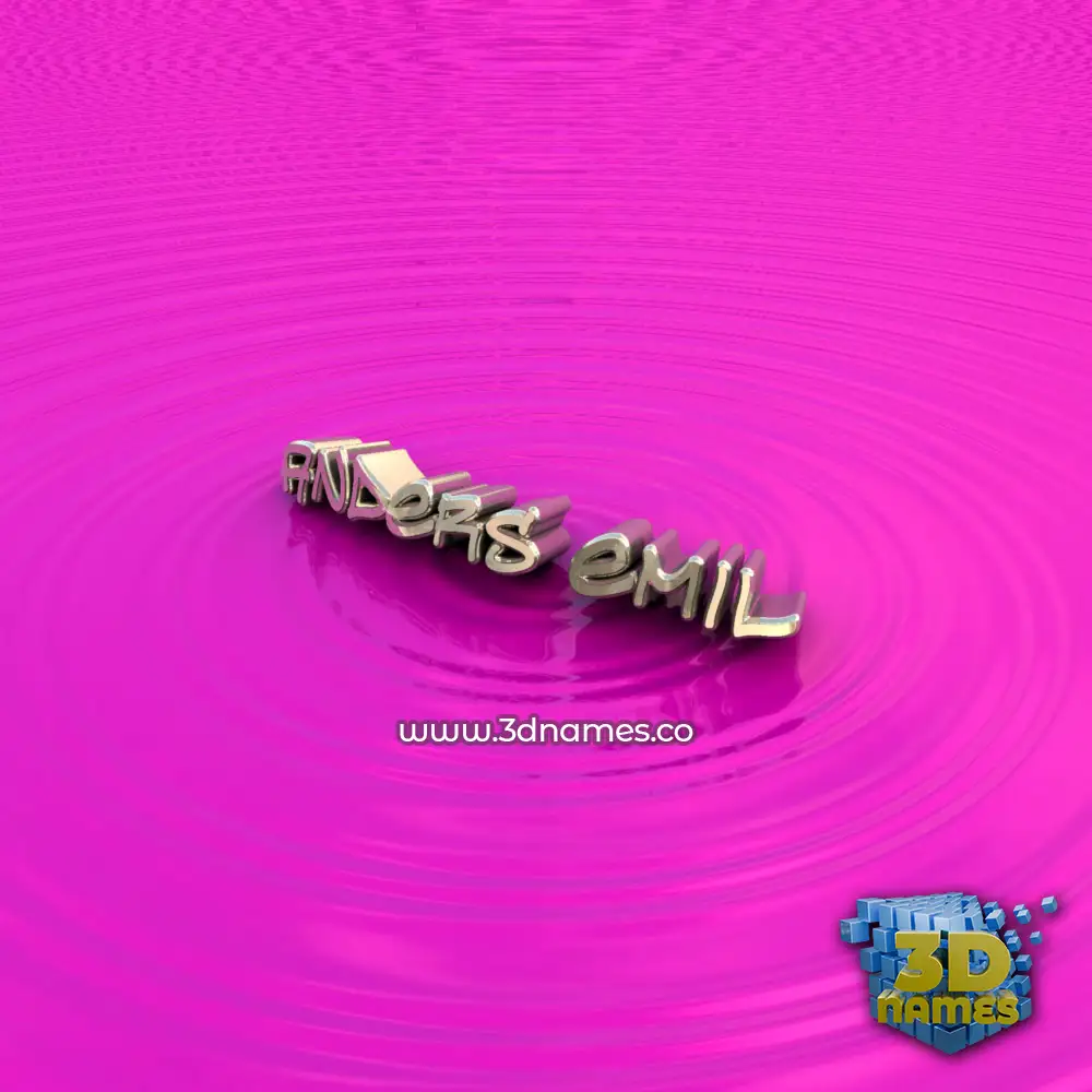 anders emil in Pink Graffiti style - 3D name wallpaper