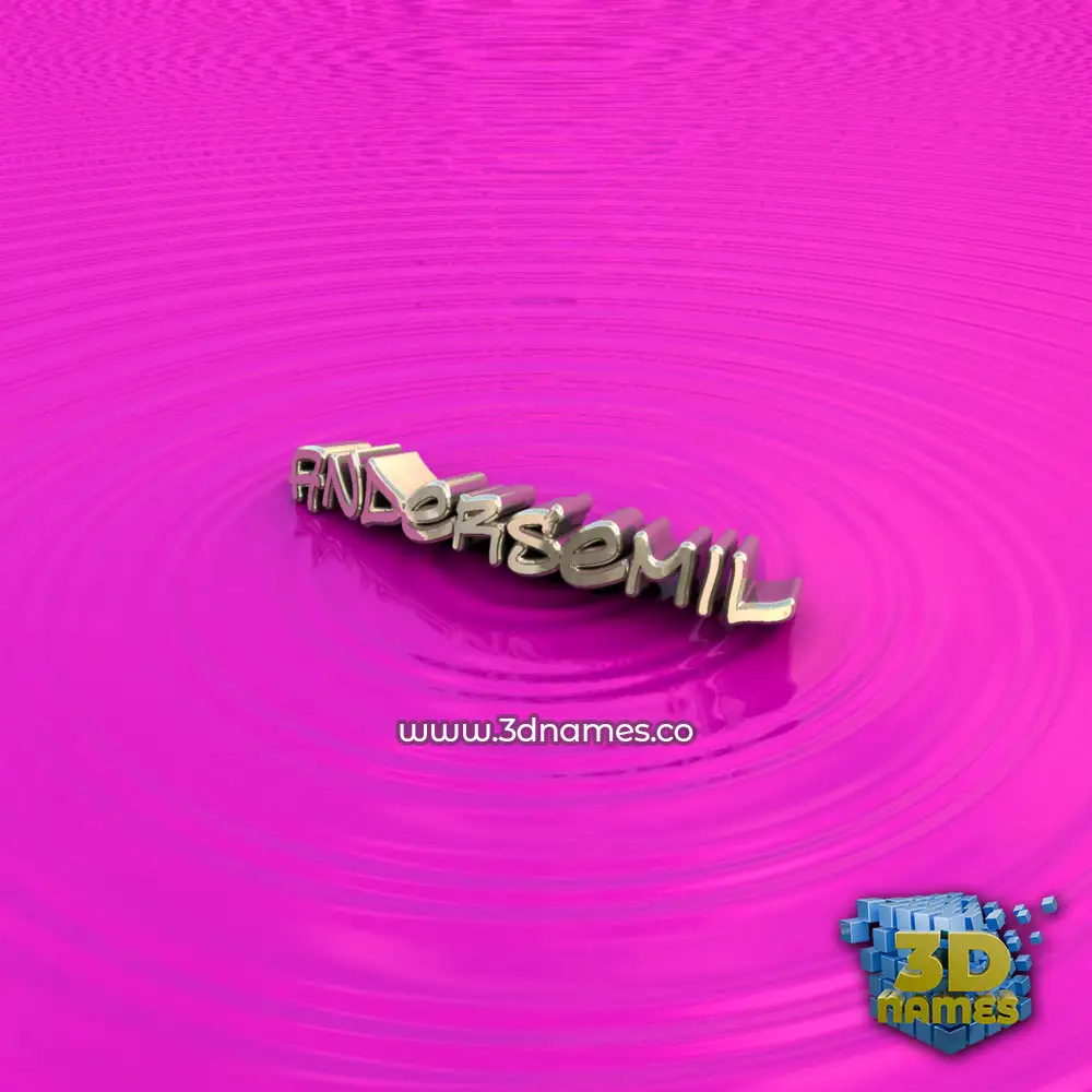 andersemil in Pink Graffiti style - 3D name wallpaper