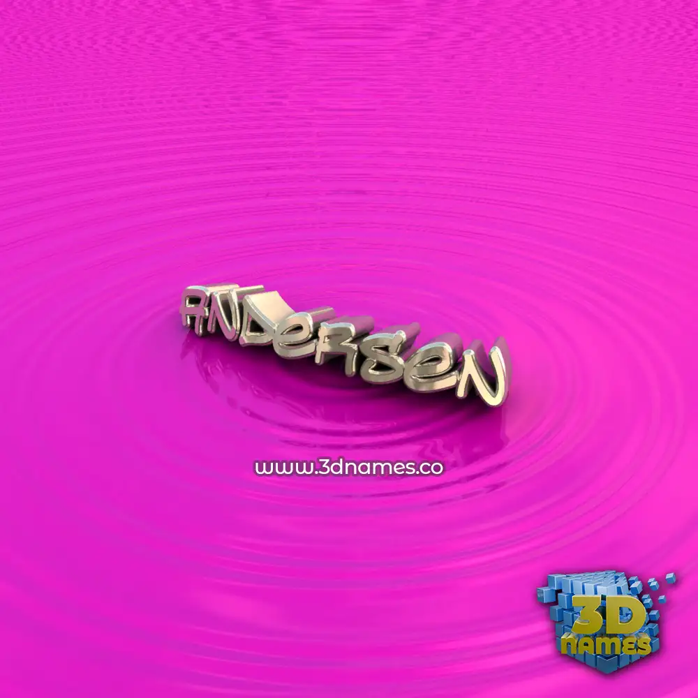 andersen in Pink Graffiti style - 3D name wallpaper