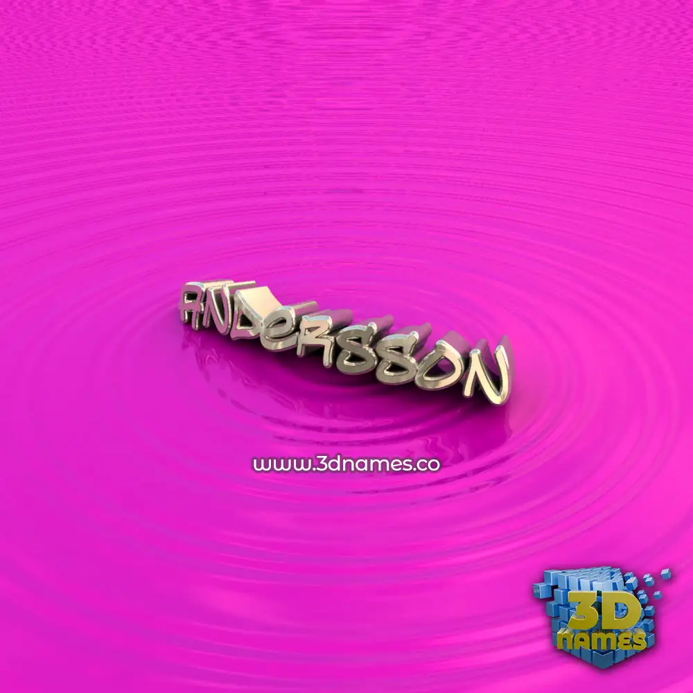 andersson in Pink Graffiti style - 3D name wallpaper