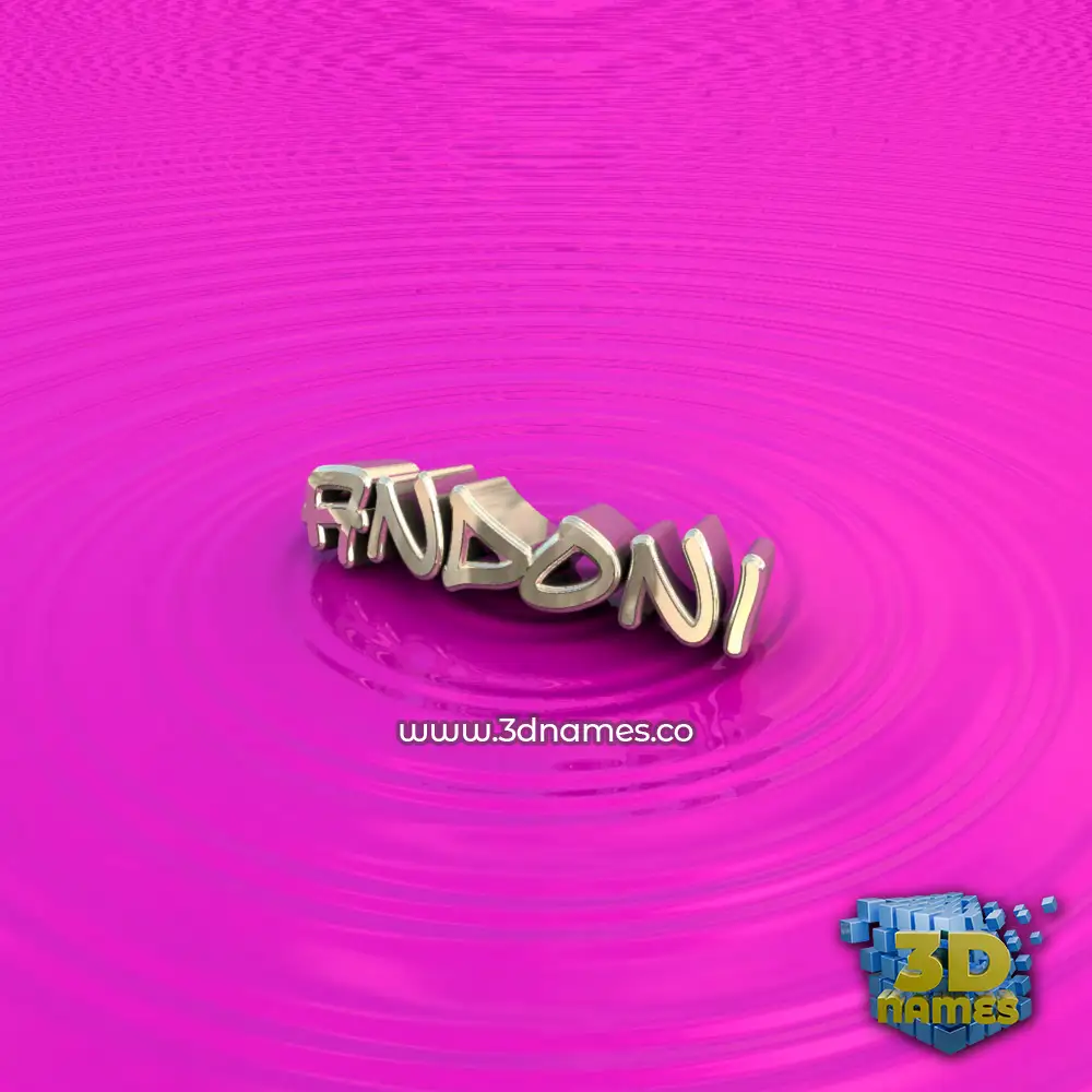andoni in Pink Graffiti style - 3D name wallpaper