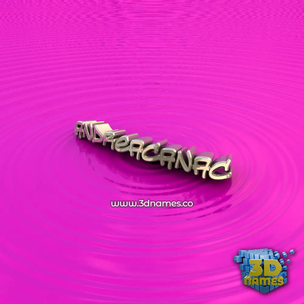 andreacanac in Pink Graffiti style - 3D name wallpaper