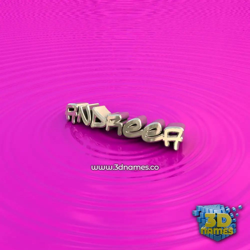 andreea in Pink Graffiti style - 3D name wallpaper