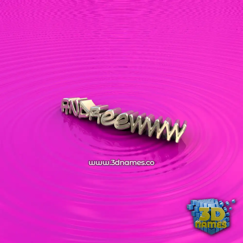 andreewww in Pink Graffiti style - 3D name wallpaper