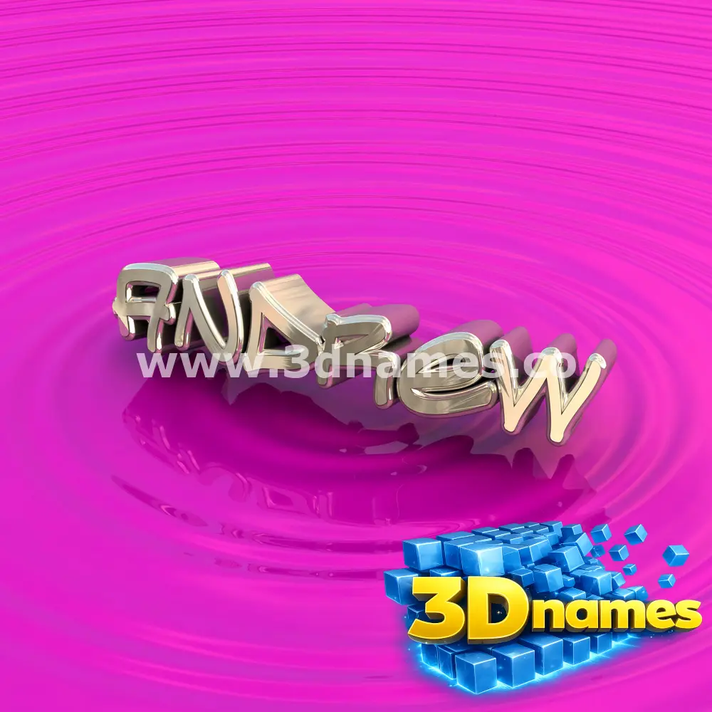 andrew in Pink Graffiti style - 3D name wallpaper