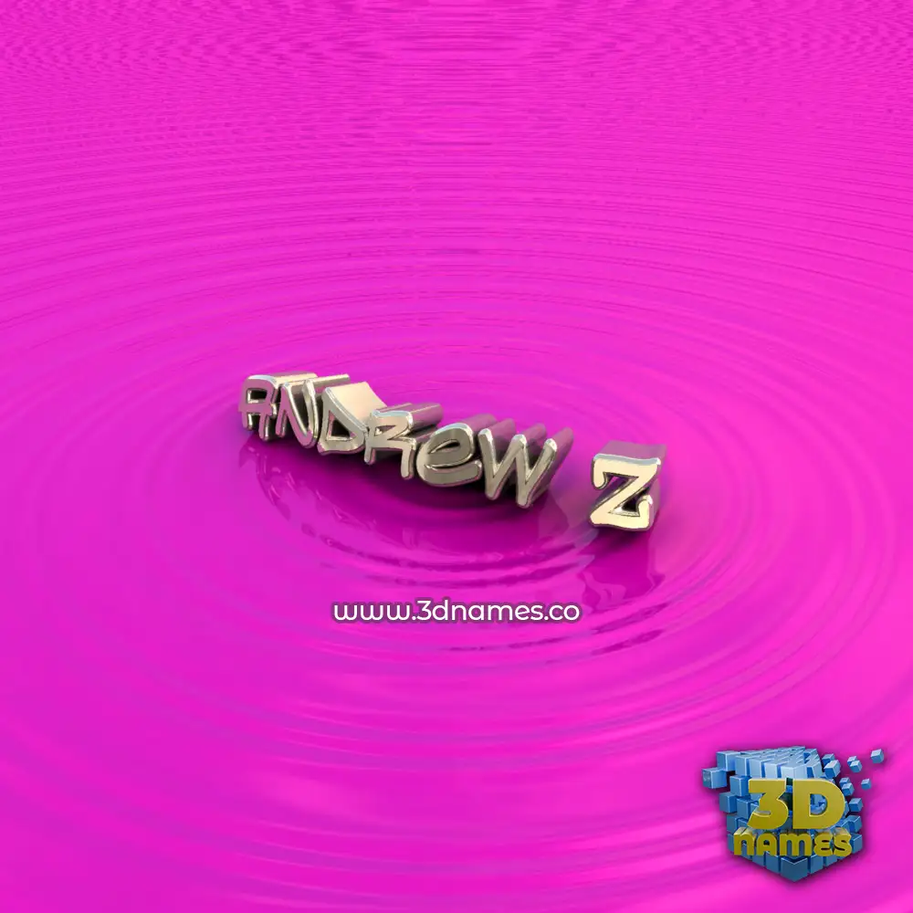 andrew z in Pink Graffiti style - 3D name wallpaper