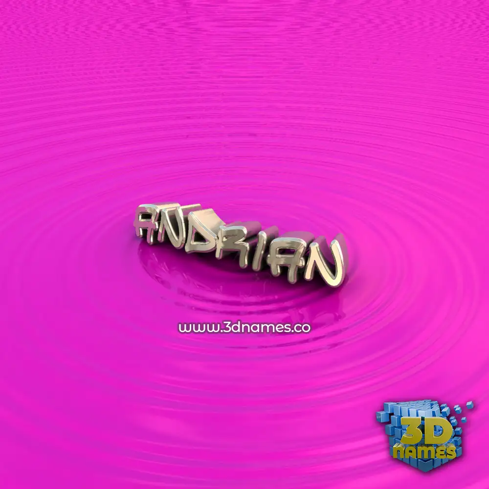 andrian in Pink Graffiti style - 3D name wallpaper