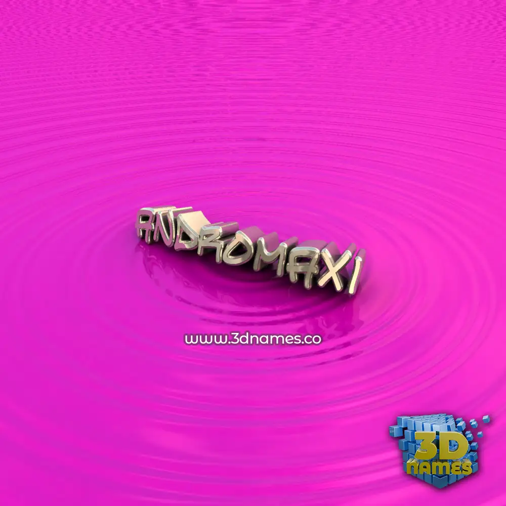 andromaxi in Pink Graffiti style - 3D name wallpaper