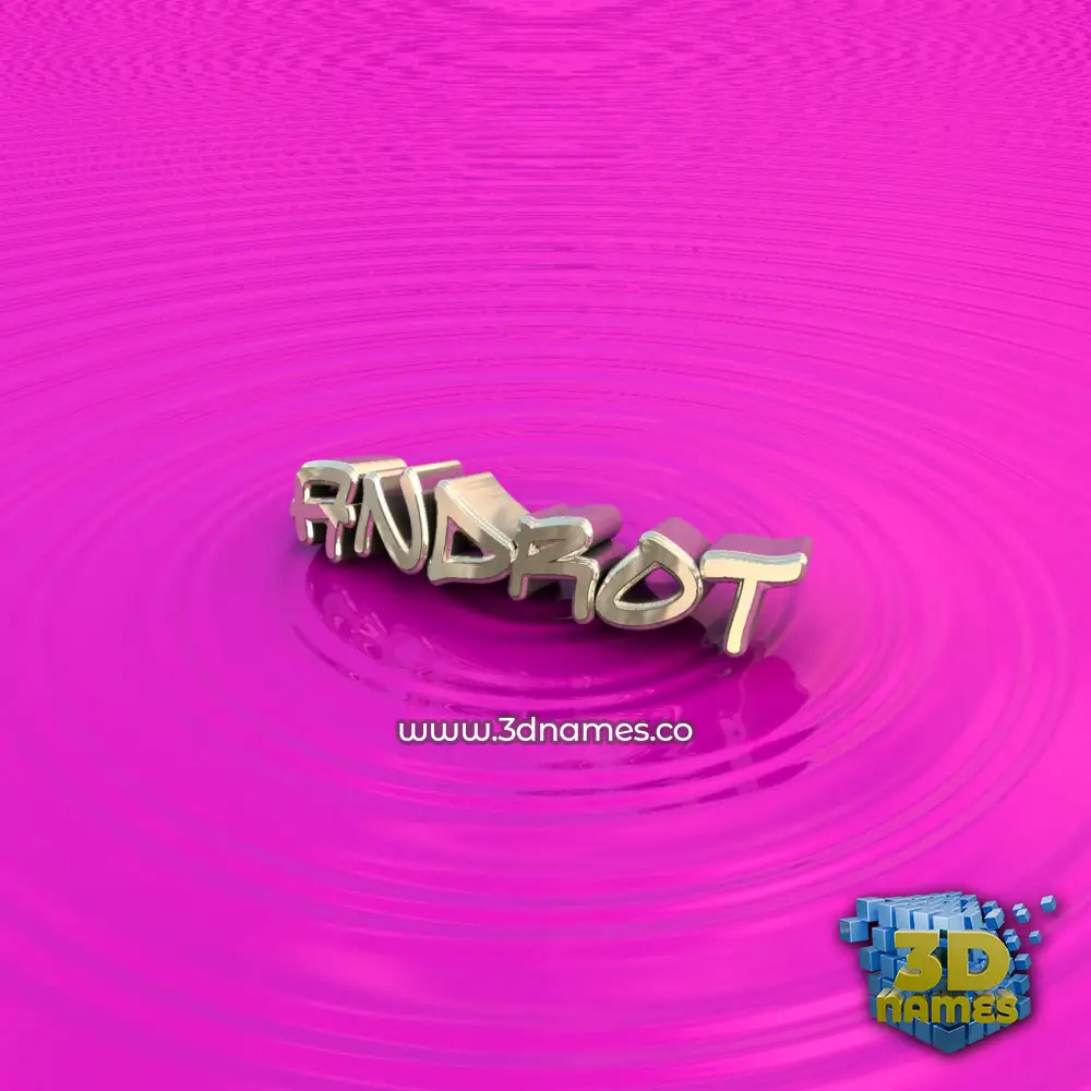 androt in Pink Graffiti style - 3D name wallpaper