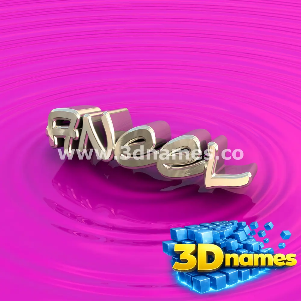 aneel in Pink Graffiti style - 3D name wallpaper