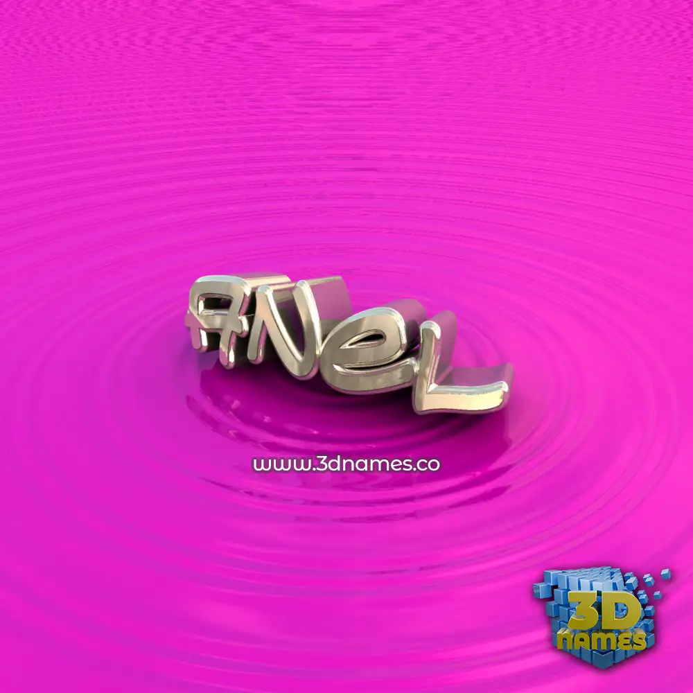 anel in Pink Graffiti style - 3D name wallpaper