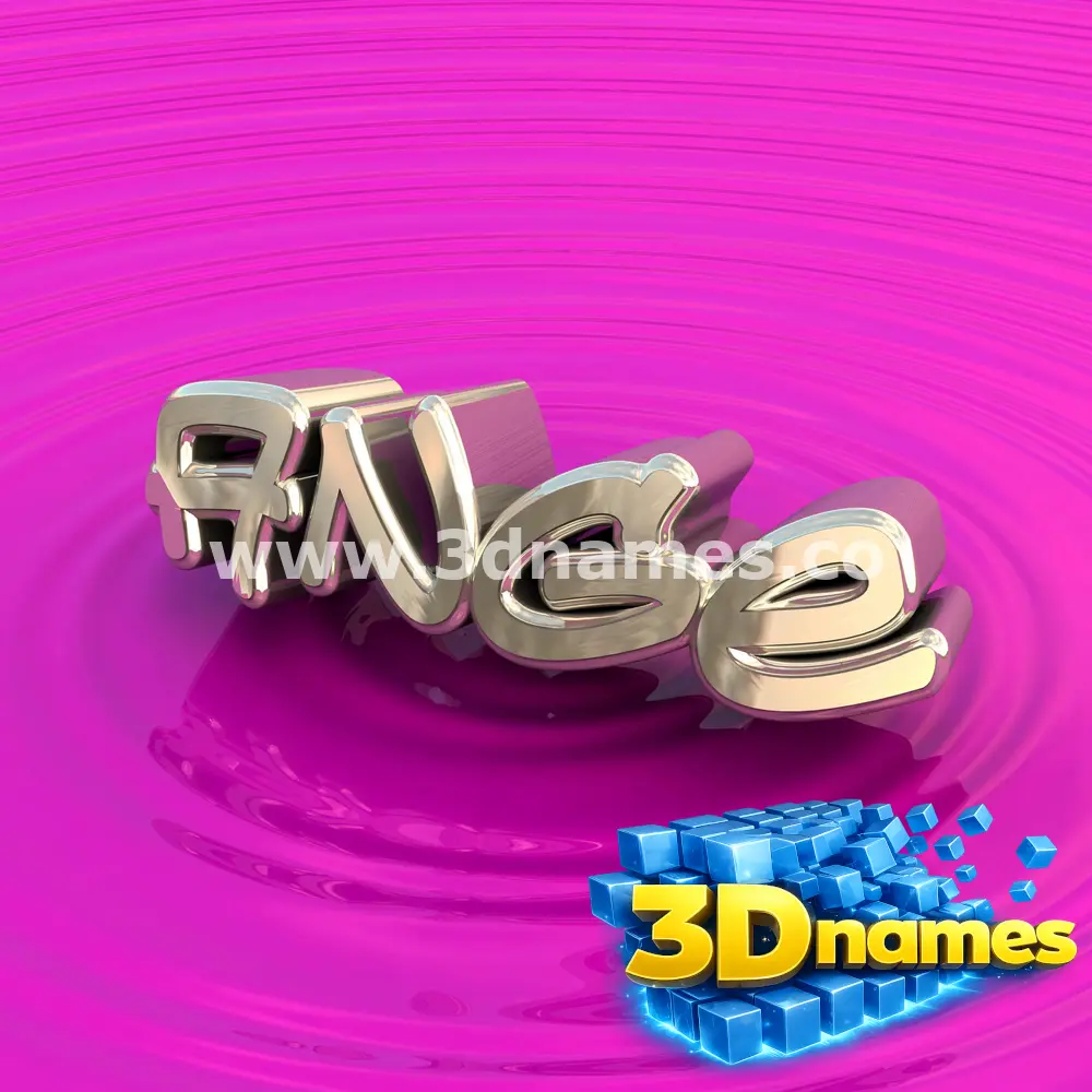 ange in Pink Graffiti style - 3D name wallpaper