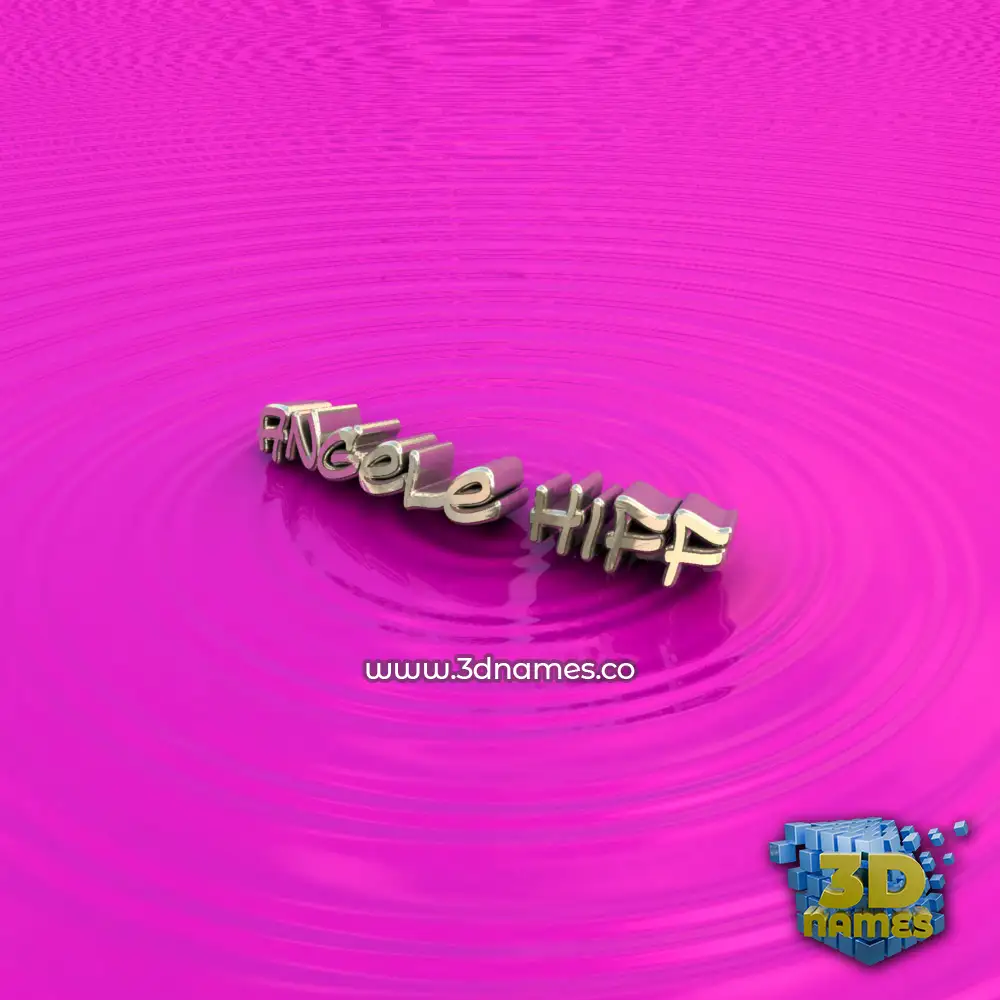 angele hiff in Pink Graffiti style - 3D name wallpaper