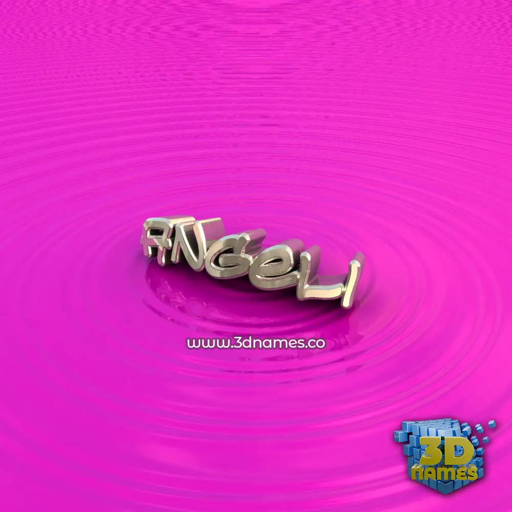angeli in Pink Graffiti style - 3D name wallpaper