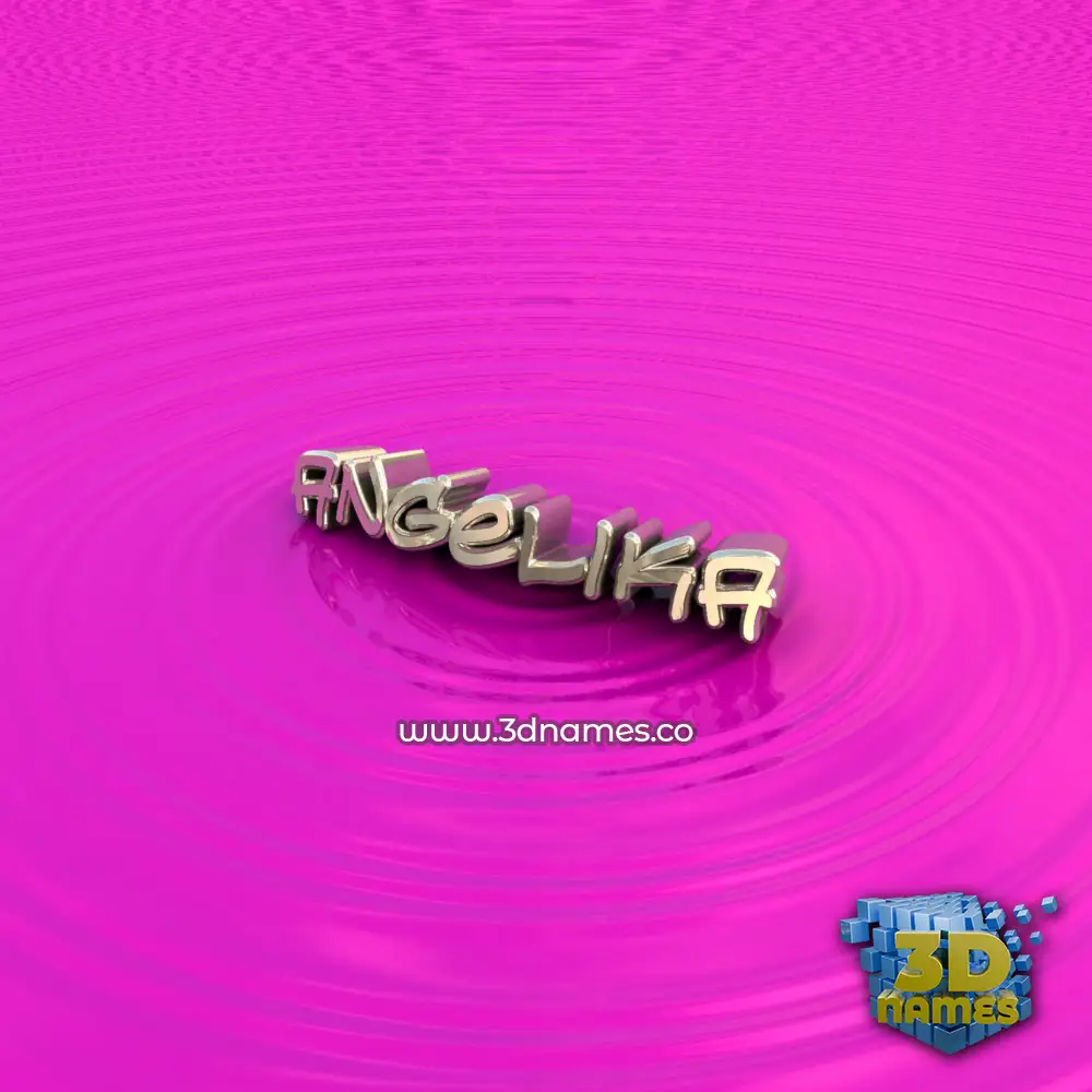angelika in Pink Graffiti style - 3D name wallpaper