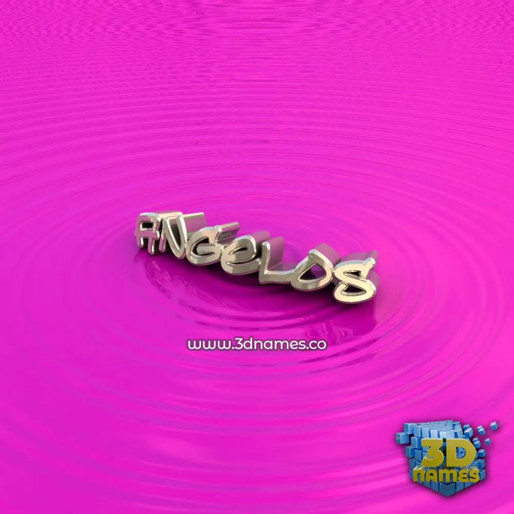 angelos in Pink Graffiti style - 3D name wallpaper