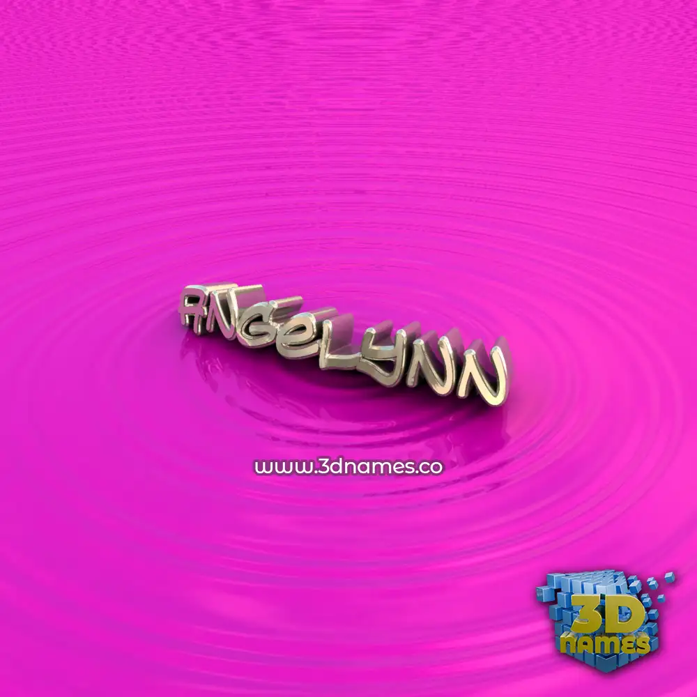 angelynn in Pink Graffiti style - 3D name wallpaper