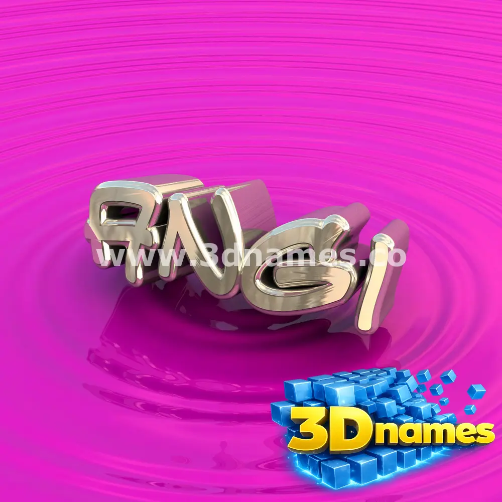 angi in Pink Graffiti style - 3D name wallpaper
