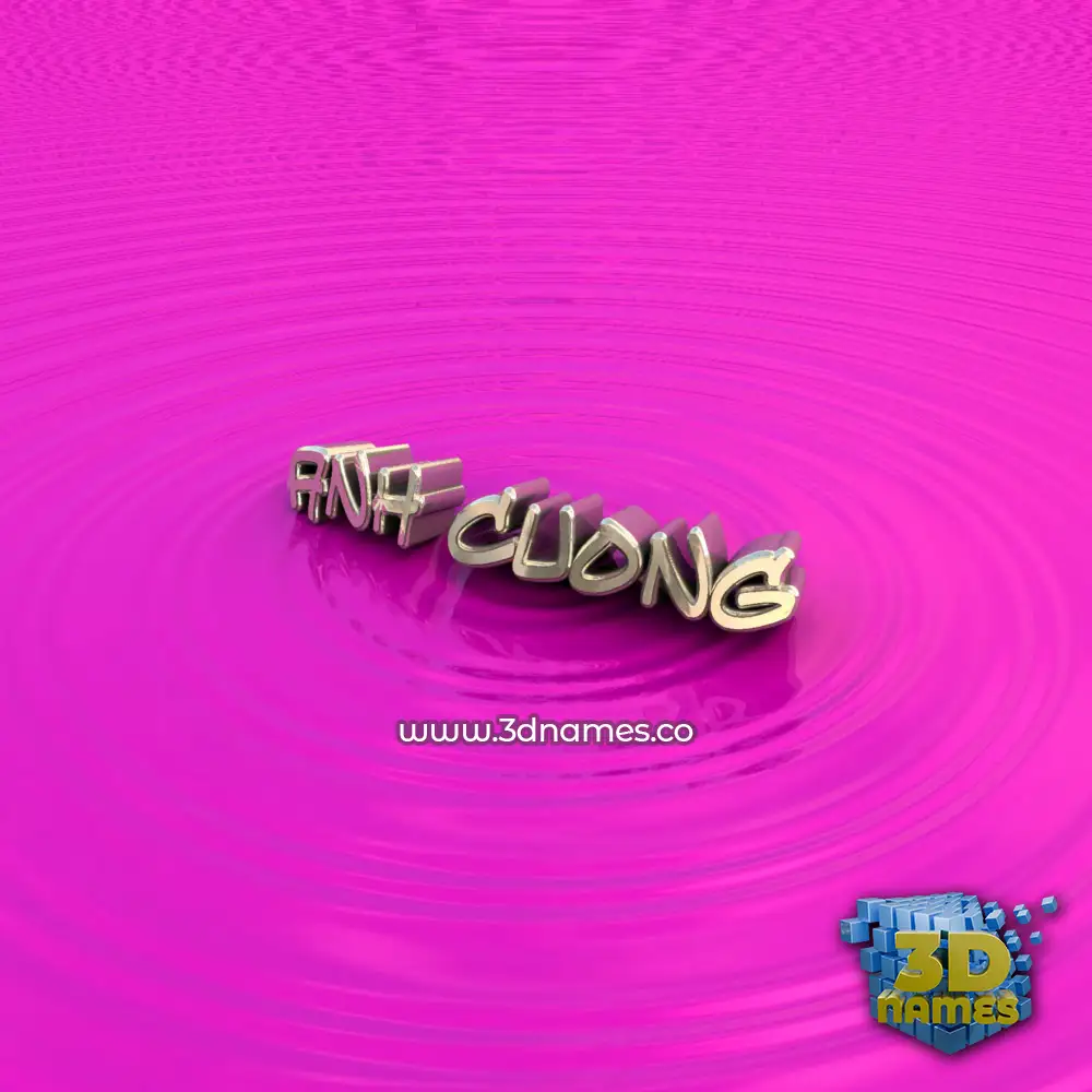 anh cuong in Pink Graffiti style - 3D name wallpaper