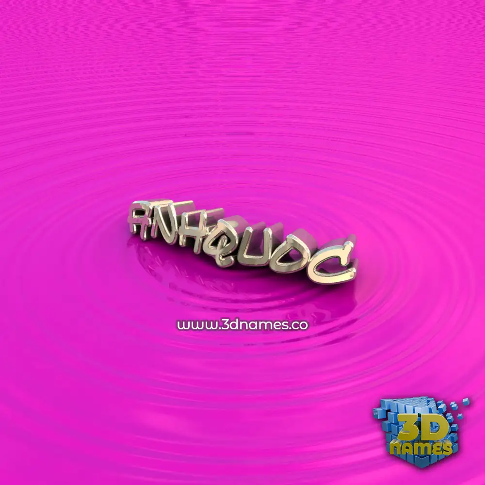 anhquoc in Pink Graffiti style - 3D name wallpaper