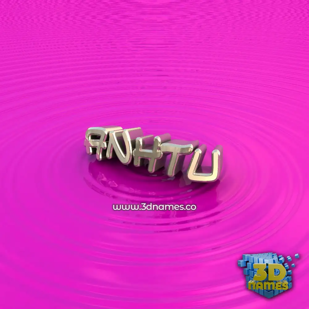 anhtu in Pink Graffiti style - 3D name wallpaper
