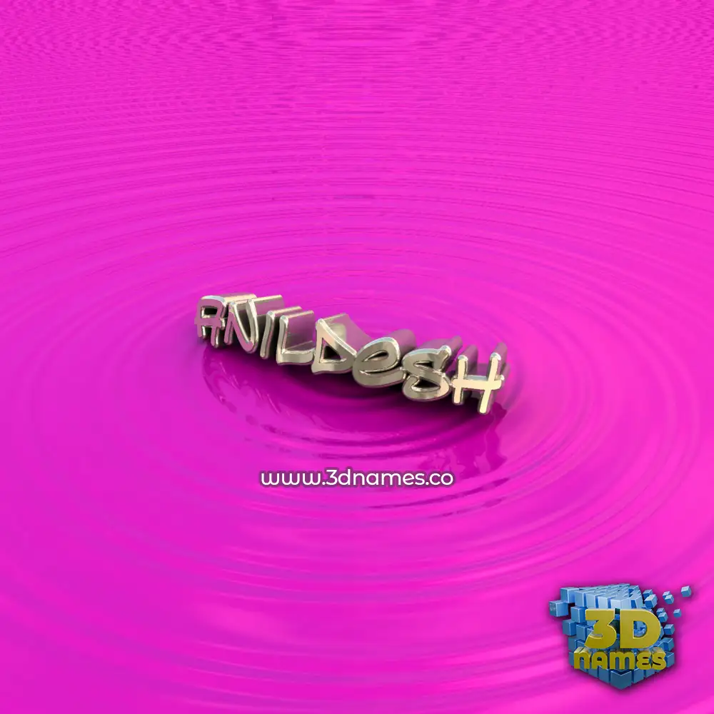 anildesh in Pink Graffiti style - 3D name wallpaper