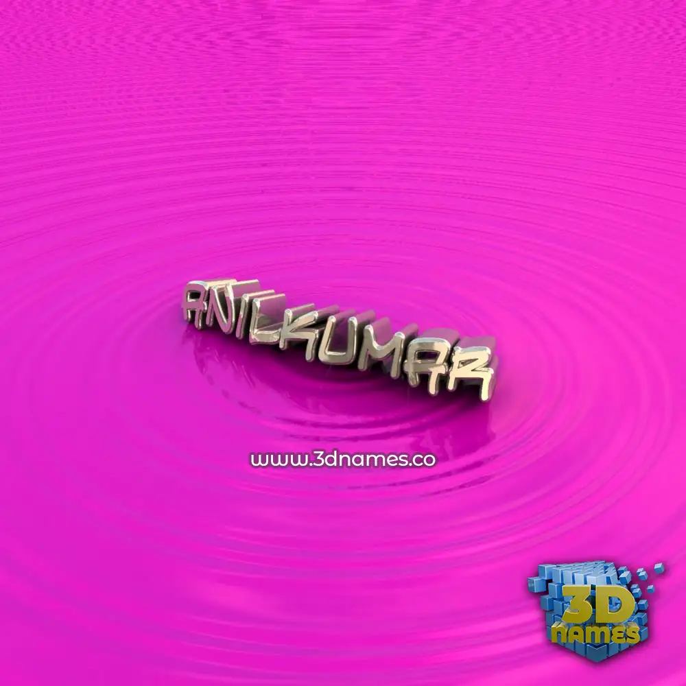 anilkumar in Pink Graffiti style - 3D name wallpaper