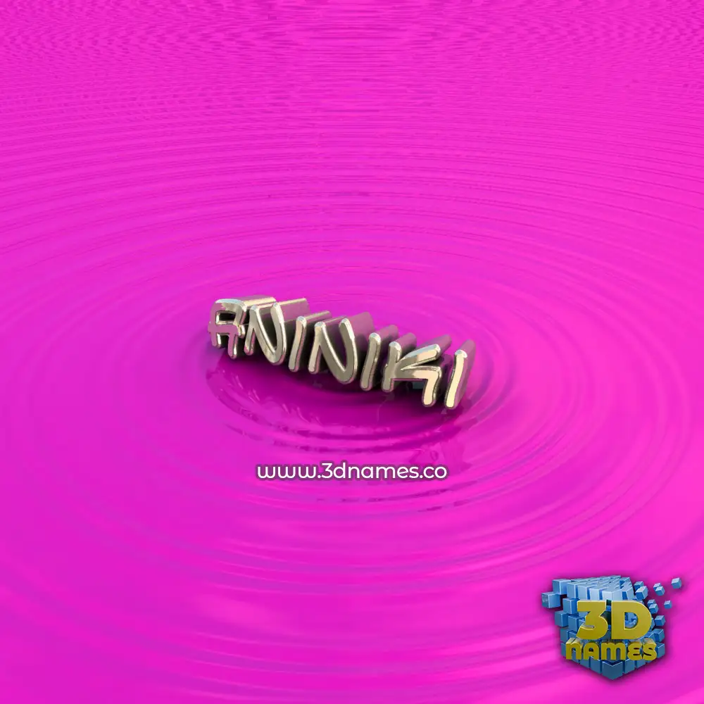 aniniki in Pink Graffiti style - 3D name wallpaper
