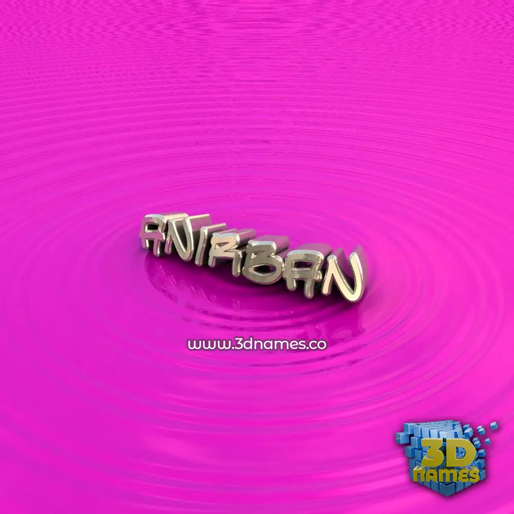anirban in Pink Graffiti style - 3D name wallpaper