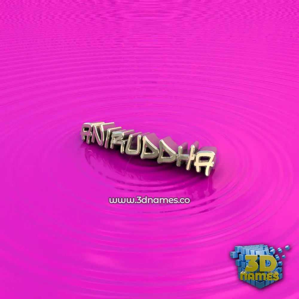 aniruddha in Pink Graffiti style - 3D name wallpaper