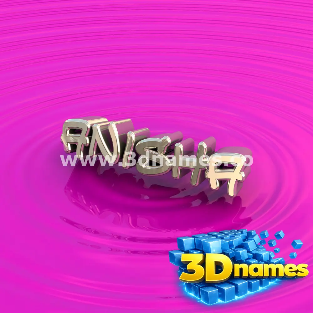 anisha in Pink Graffiti style - 3D name wallpaper