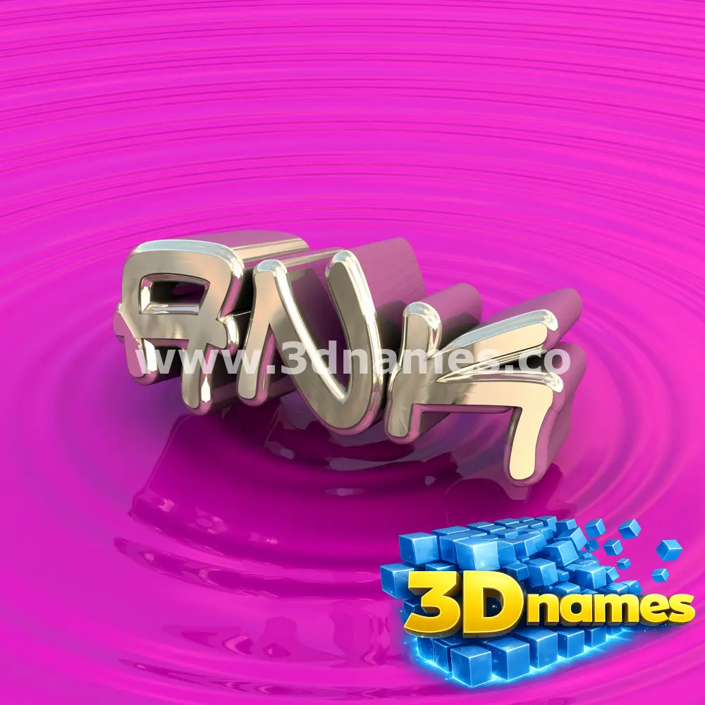 ank in Pink Graffiti style - 3D name wallpaper