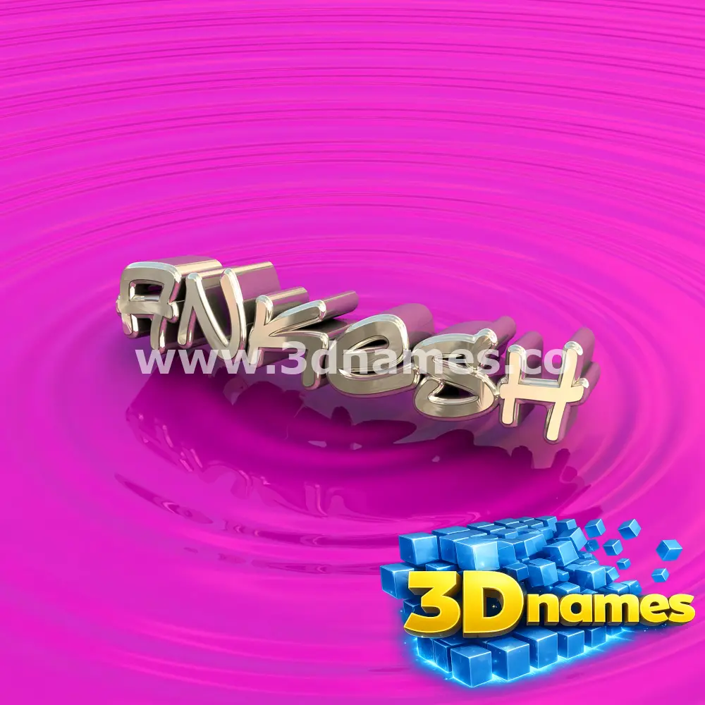 ankesh in Pink Graffiti style - 3D name wallpaper