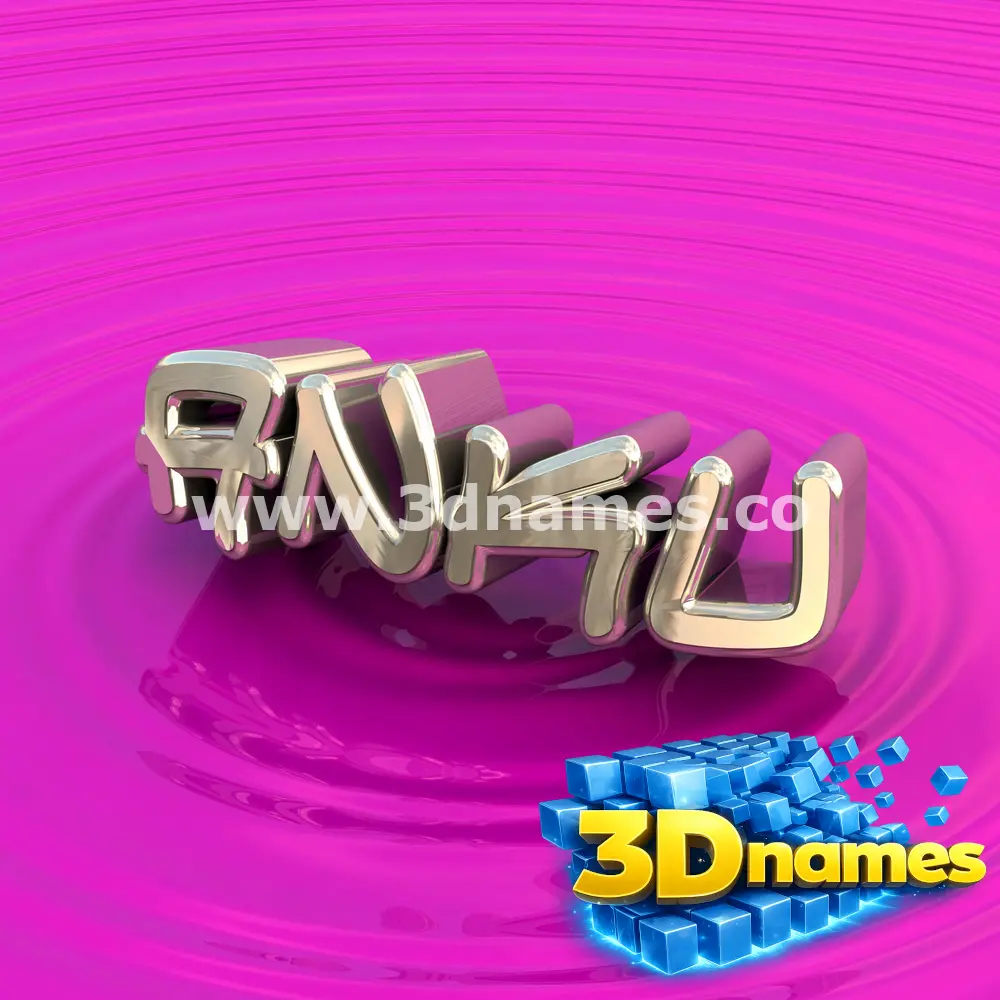 anku in Pink Graffiti style - 3D name wallpaper