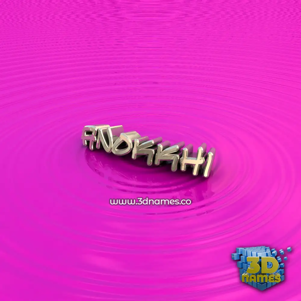 anokkhi in Pink Graffiti style - 3D name wallpaper