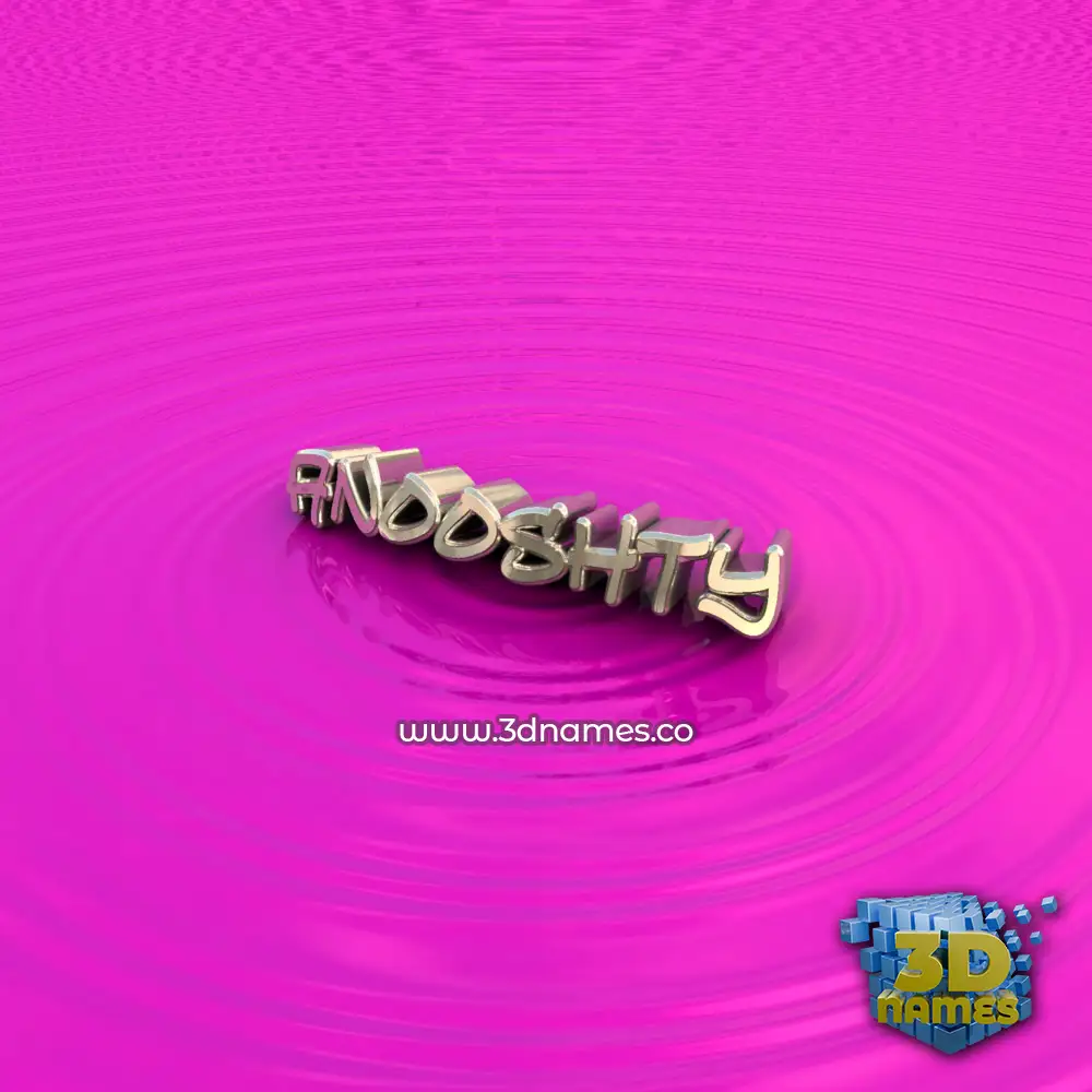 anooshty in Pink Graffiti style - 3D name wallpaper