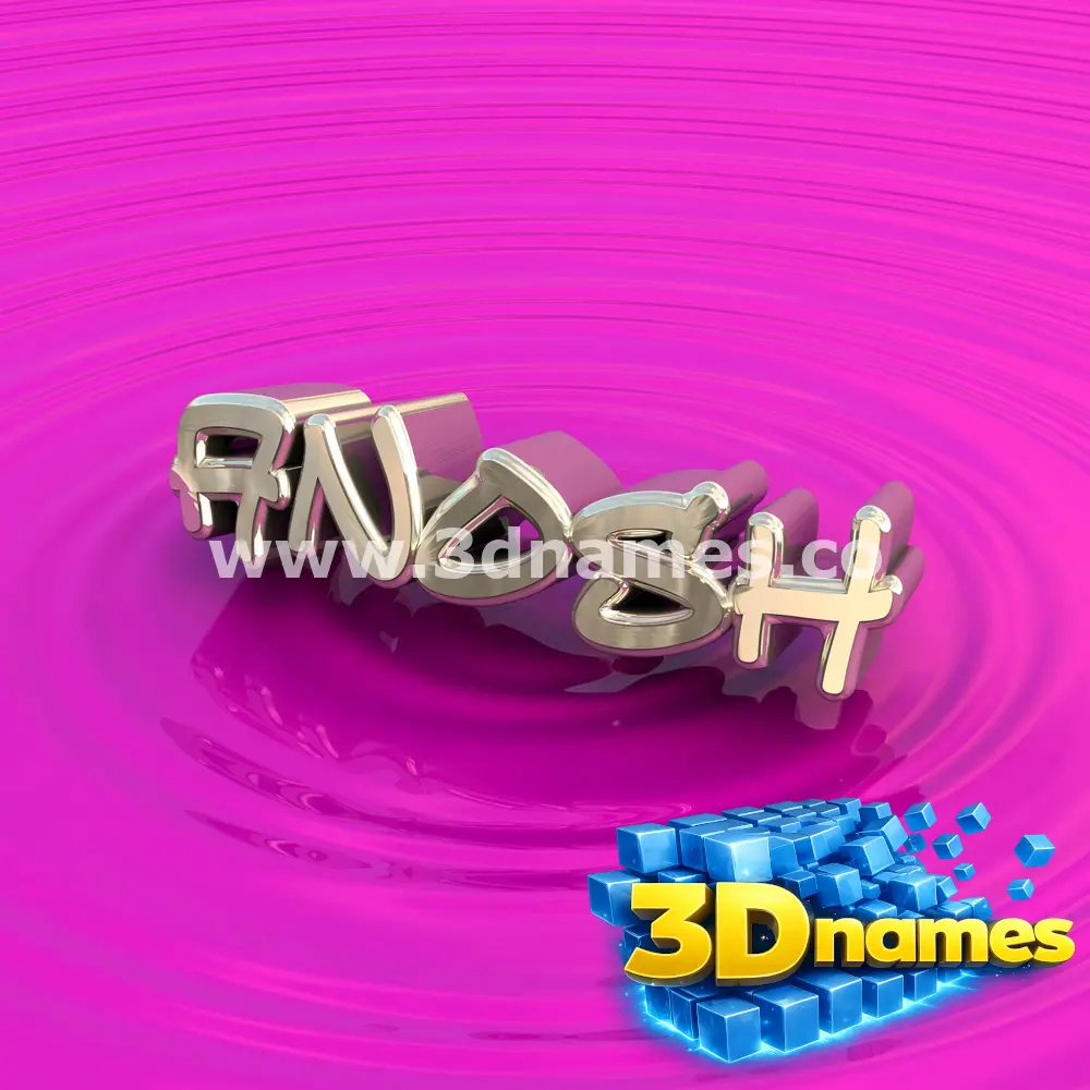 anosh in Pink Graffiti style - 3D name wallpaper